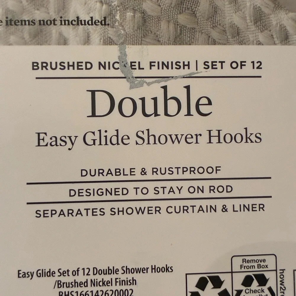 Double glide shower hooks